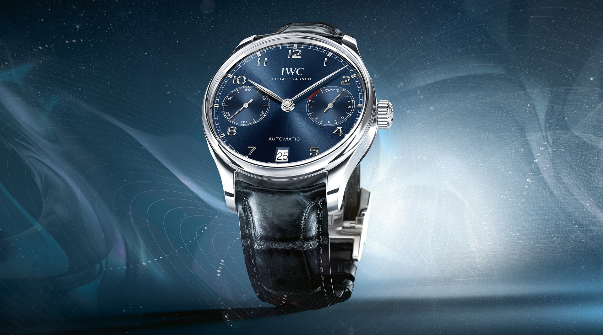 IWC Portugieser Automatic Blue Dial IW500710 wide